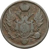 Obverse 3 Grosze 1827 IB Z MIEDZI KRAIOWEY