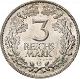 Reverse 3 Reichsmark 1925 G Rhineland
