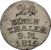 Reverse 1/24 Thaler 1815