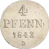 Reverse 4 Pfennig 1842 S