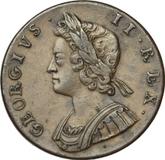 Obverse Halfpenny 1729 Young Head