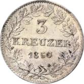 Reverse 3 Kreuzer 1850