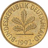 Reverse 5 Pfennig 1992 G
