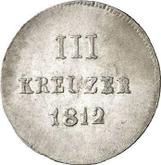 Reverse 3 Kreuzer 1812