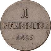 Reverse 1 Pfennig 1829