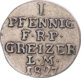 Reverse 1 Pfennig 1827