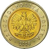 Obverse 5 Zlotych 2008 MW