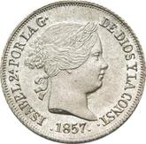 Obverse 2 Reales 1857