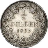 Reverse 1/2 Gulden 1863