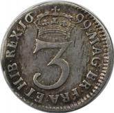 Reverse Threepence 1699