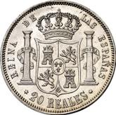 Reverse 20 Reales 1859