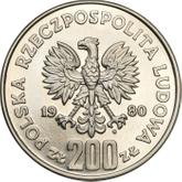 Obverse 200 Zlotych 1980 MW Pattern Casimir I the Restorer