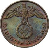Reverse 2 Reichspfennig 1938 J
