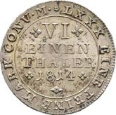 Reverse 1/6 Thaler 1814 MC