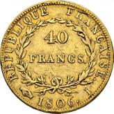 Reverse 40 Francs 1806 I