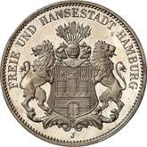 Obverse 3 Mark 1914 J Hamburg