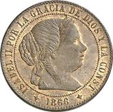 Obverse 1/2 Céntimo de escudo 1866 OM