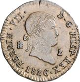 Obverse 2 Maravedís 1826