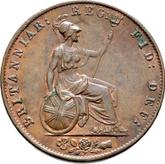 Reverse Halfpenny 1844 WW