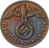 Reverse 1 Reichspfennig 1938 J
