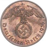 Reverse 1 Reichspfennig 1936 A