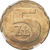 Reverse 5 Zlotych 1983 MW