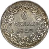 Reverse 6 Kreuzer 1840