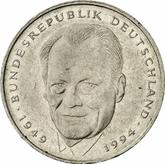 Obverse 2 Mark 1994 F Willy Brandt