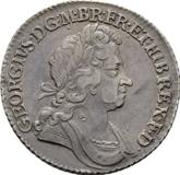 Obverse Shilling 1723 Second draped bust