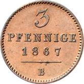 Reverse 3 Pfennig 1867 B