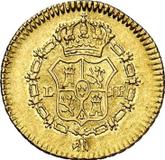 Reverse 1/2 Escudo 1818 L JP