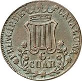 Reverse 6 Cuartos 1845 Catalonia