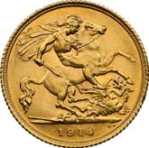 Reverse Half Sovereign 1914 S