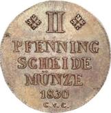 Reverse 2 Pfennig 1830 CvC