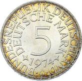 Obverse 5 Mark 1974 G