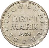 Reverse 3 Mark 1924 D