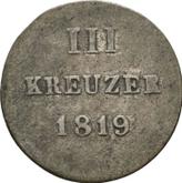 Reverse 3 Kreuzer 1819
