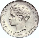Obverse 1 Peseta 1896 PGV