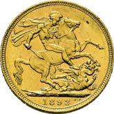 Reverse Sovereign 1893 S Veiled head