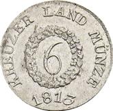 Reverse 6 Kreuzer 1813