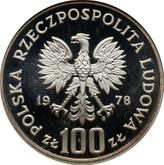 Obverse 100 Zlotych 1978 MW Pattern Interkosmos 78