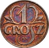 Reverse 1 Grosz 1923 KN WJ Pattern