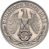 Reverse 50 Reichspfennig 1938 A