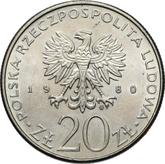 Obverse 20 Zlotych 1980 MW 50 Years of Dar Pomorza