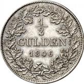 Reverse 1/2 Gulden 1846