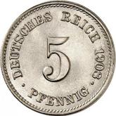 Obverse 5 Pfennig 1908 J