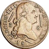 Obverse 8 Maravedís 18** (1800-1808) Pattern