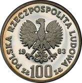 Obverse 100 Zlotych 1983 MW Bear