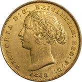 Obverse Sovereign 1858