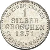 Reverse Silber Groschen 1851